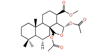 Methyl 15a,17b-diacetoxy-15,16-dideoxy-15,17-oxidospongian-16-oate
